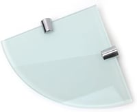 BSM Marketing Fehér edzett üveg sarokpolc készlet 6 mm, 2 db 150 mm és 200 mm 4
