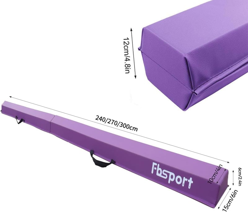 BSPORT 240 cm Összecsukható Gerenda, Torna Gerenda, Gyermek Edzőgerenda, Összecsukható Gerenda, Műbőr Torna Gerenda Gyermekeknek