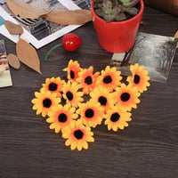 BSTHP Umelé slnečnicové hlavičky 4,5 cm žlté, 50 ks, umelé kvety na svadobnú výzdobu, dekoráciu do domácnosti a na záhradnú párty 6