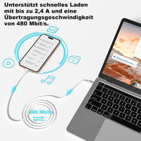 BSTOEM USB-C kábel 2db szett 1m+2m gyorstöltéshez iPhone-hoz 4