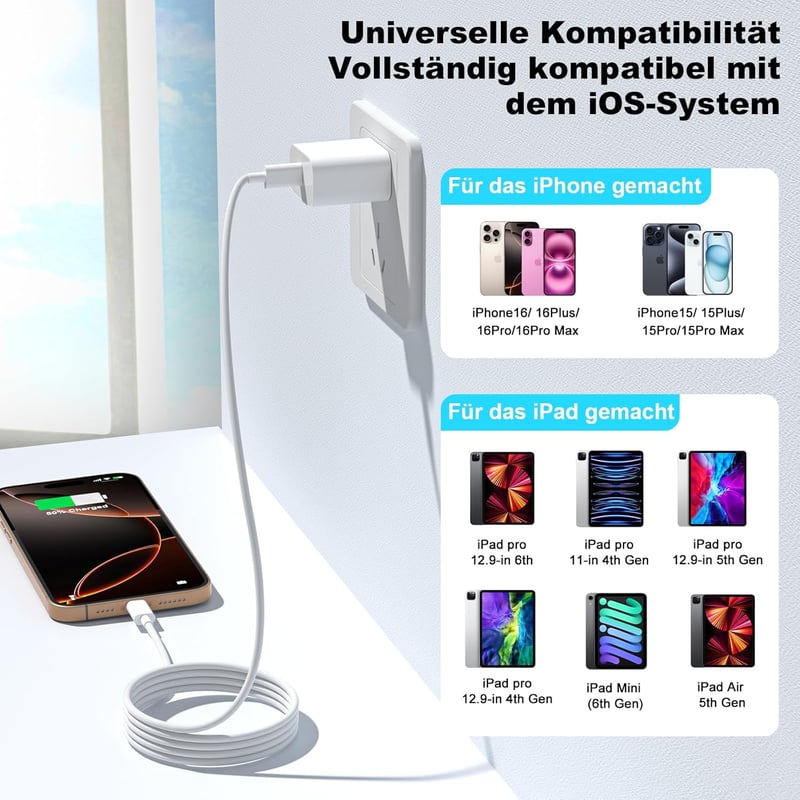 BSTOEM USB-C kábel 2db szett 1m+2m gyorstöltéshez iPhone-hoz