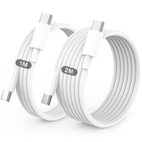 BSTOEM USB-C kábel 2db szett 1m+2m gyorstöltéshez iPhone-hoz 1