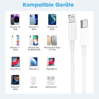 BSTOEM USB-C Lightning kábel 2db 1m+2m iPhone 14/13/12/11 MFi tanúsított 6