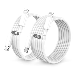 Cablu de încărcare USB-C la Lightning BSTOEM MFi - 1 m + 2 m (2 bucăți)
