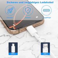 BSTOEM USB-C töltőkábel szett 2m+1m USB A-ról Type-C-re 2