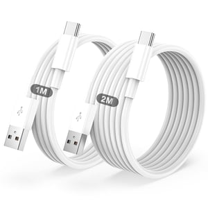 BSTOEM USB-C töltőkábel szett 2m+1m USB A-ról Type-C-re