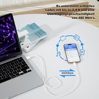 BSTOEM USB-C töltőkábel szett 2m+1m USB A-ról Type-C-re 5