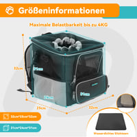 Coș de bicicletă frontal BSWAY DAISTERN pentru câini, max. 3 kg, cu suport de montare Φ53 mm, funcție de rucsac, geantă de umăr și scaun auto, cu fereastră din plasă pentru ventilație și pernă impermeabilă pentru câini de talie mică 4