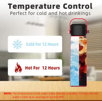 BSWAY Rozsdamentes Acél Termosz 500ml - Dupla Falú Vákuumszigetelt Kulacs, 24 Órás Hideg és 12 Órás Meleg Italtartás, Szivárgásmentes, Feket 2
