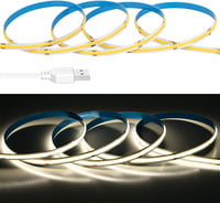 BTF-LIGHTING FCOB COB USB LED szalag természetes fehér 2m 320LED/m DC5V RA>90 5
