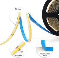 BTF-LIGHTING FCOB LED szalag 4000K természetes fehér 528LED/m dimmelhető 5m 24V 4