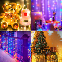 btfarm 120 LED Tündérfény USB Csatlakozóval - 12m Rézhuzalos Fényfüzér Távirányítóval, Időzítővel, 8 Világítási Móddal - Beltéri Dekoráció P 7