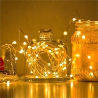btfarm 8 db Elemes Tündérfény - 2m Ezüst Drót, 20 LED, Meleg Fehér Mikroégők, Vízálló Dekorációs Fényfüzér Karácsonyra, Esküvőre, Partikra 7