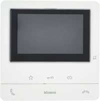 Unitate interioară video Bticino 344652 Classe 100 V16B cu ecran LCD color de 5 inchi (12,7 cm), 2 butoane de apel, 3 senzori și 4 butoane configurabile liber, indicator de stare LED, 16 tonuri de apel polifonice 2