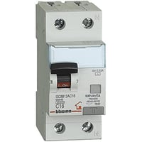 BTicino GC8813AC16 BTDIN Differenciálvédő Megszakító 1P+N 4,5 kA Idn=0,03 A In=16 A Egységes Kivitel 2