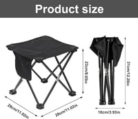 BTIUGYI hordozható kemping szék 28 cm, összecsukható tárolózsebekkel, könnyű lábzsámoly kerthez halászathoz 3