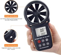 BTMETER Digitális Szélsebességmérő Kézi Anemométer LCD Kijelzővel 4