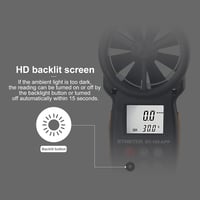 BTMETER Digitális Szélsebességmérő Kézi Anemométer LCD Kijelzővel 6