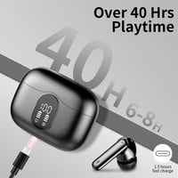 Bezdrôtové slúchadlá Btootos Bluetooth 5.3 so 4 mikrofónmi s potlačením hluku ENC, LED displejom, 36-hodinovou výdržou batérie, vodotesnosťou IP7 a Hi-Fi stereo zvukom 7