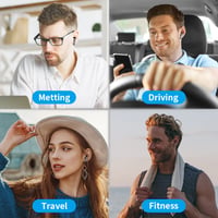Bezdrôtové slúchadlá Btootos Bluetooth 5.3 so 4 mikrofónmi s potlačením hluku ENC, LED displejom, 36-hodinovou výdržou batérie, vodotesnosťou IP7 a Hi-Fi stereo zvukom 8
