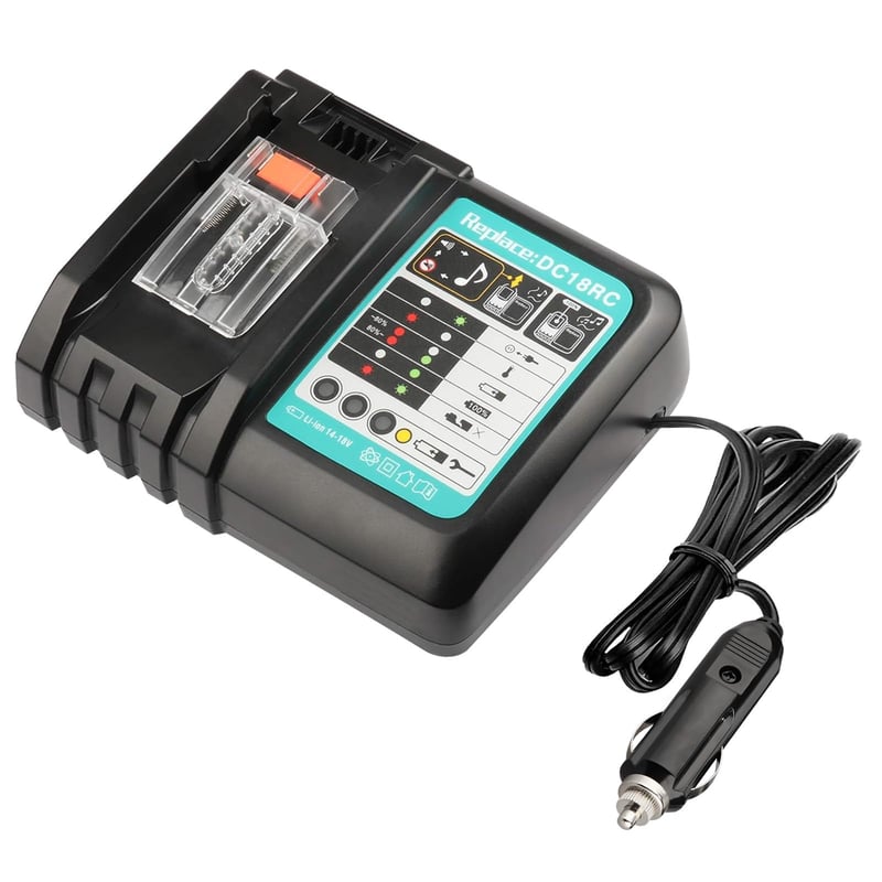 BTRUI DC18RC Rýchlonabíjačka do auta pre akumulátory Makita 14,4V-18V, kompatibilná s BL1850 BL1840B BL1820 BL1815 BL1860 BL1430 BL1450