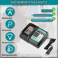 BTRUI DC18RC Rýchlonabíjačka do auta pre akumulátory Makita 14,4V-18V, kompatibilná s BL1850 BL1840B BL1820 BL1815 BL1860 BL1430 BL1450 5