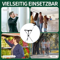 BTSAE összecsukható sétapálca ülőhellyel, 80-90 cm, 100 kg terhelhetőség 4