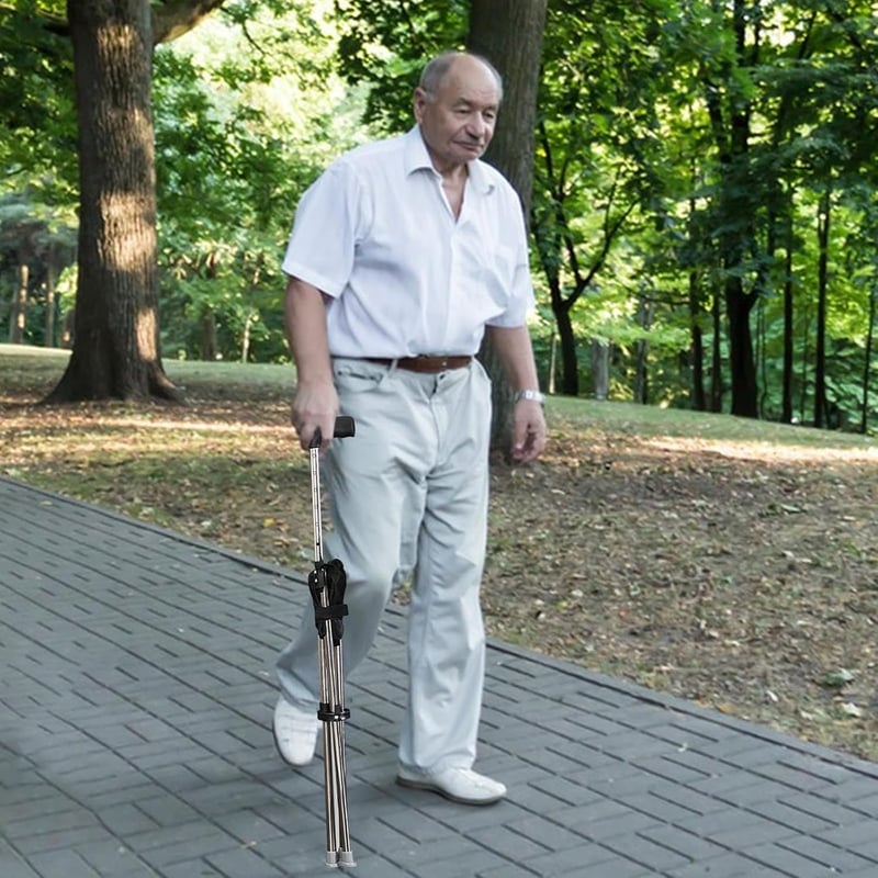 BTSAE összecsukható sétapálca ülőhellyel, 80-90 cm, 100 kg terhelhetőség