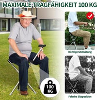 BTSAE összecsukható sétapálca ülőhellyel, 80-90 cm, 100 kg terhelhetőség 5