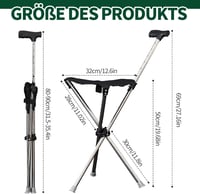 BTSAE összecsukható sétapálca ülőhellyel, 80-90 cm, 100 kg terhelhetőség 2