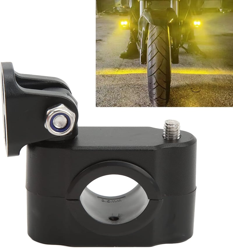 Buachois 1 pár univerzális motoros munkalámpa tartó konzol, 360 fokos forgatás, alumínium LED fejlámpa bilincs, autó hajó
