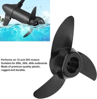 Set elice cu 3 pale Buachois pentru motor electric de barcă, compatibil cu motoare de trolling de 12V și 24V (28lb, 36lb, 46lb) 3