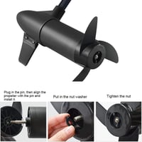 Set elice cu 3 pale Buachois pentru motor electric de barcă, compatibil cu motoare de trolling de 12V și 24V (28lb, 36lb, 46lb) 4