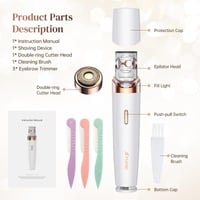 Bubbacare 2in1 Vezeték Nélküli Epilátor és Szőrtelenítő LED Lámpával Nőknek 7