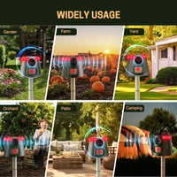 Bubbacare 360° Napelemes Állatriasztó - Mozgásérzékelős Villogó Fénnyel, 5 Üzemmód, Vízálló Kültéri Macska, Menyét, Mókus, Nyúl Elriasztó 6