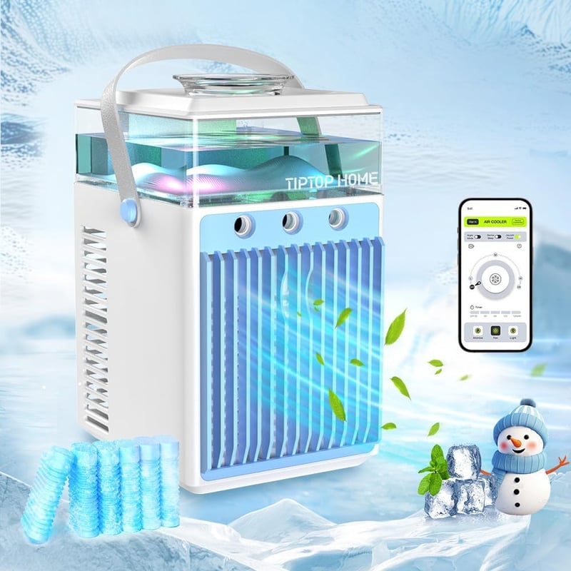 Bubbacare 5az1-ben hordozható klíma spray funkcióval és LED világítással