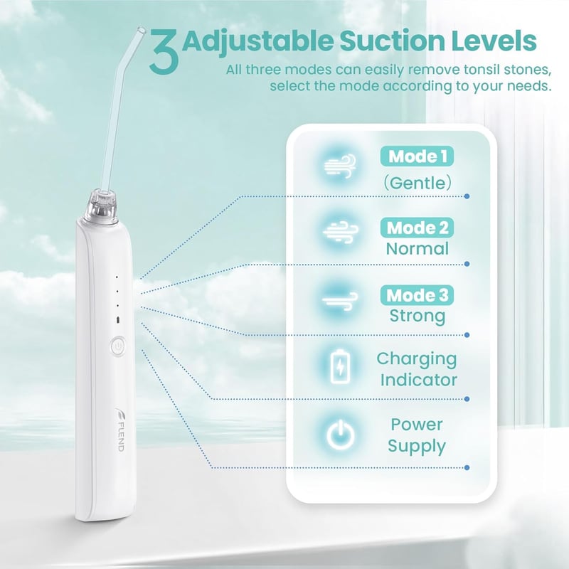 Bubbacare elektromos mandulakő eltávolító szett 2 fejjel és 3 fokozatú szívással