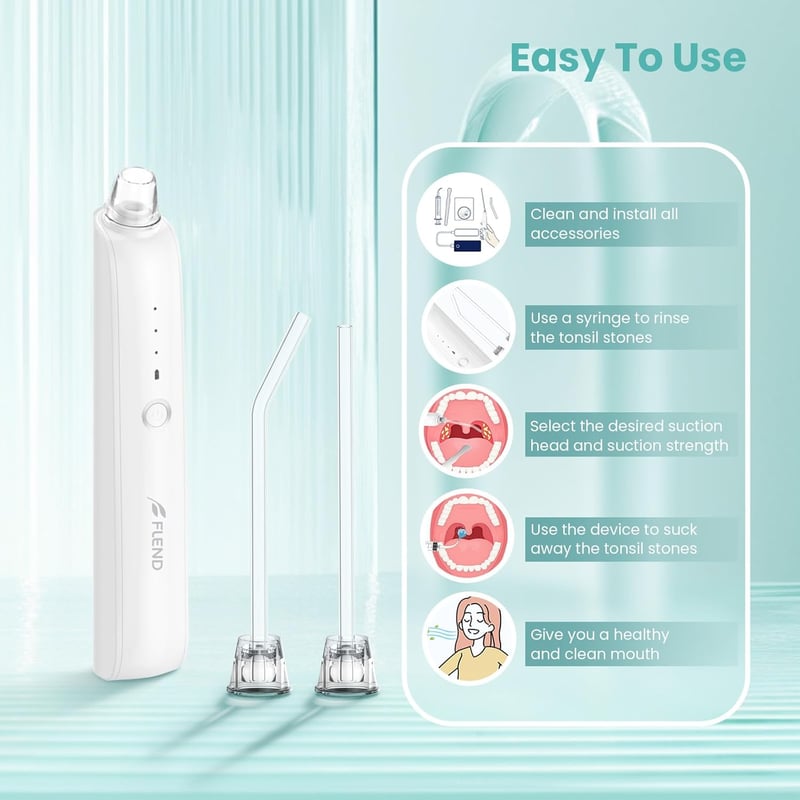 Bubbacare elektromos mandulakő eltávolító szett 2 fejjel és 3 fokozatú szívással