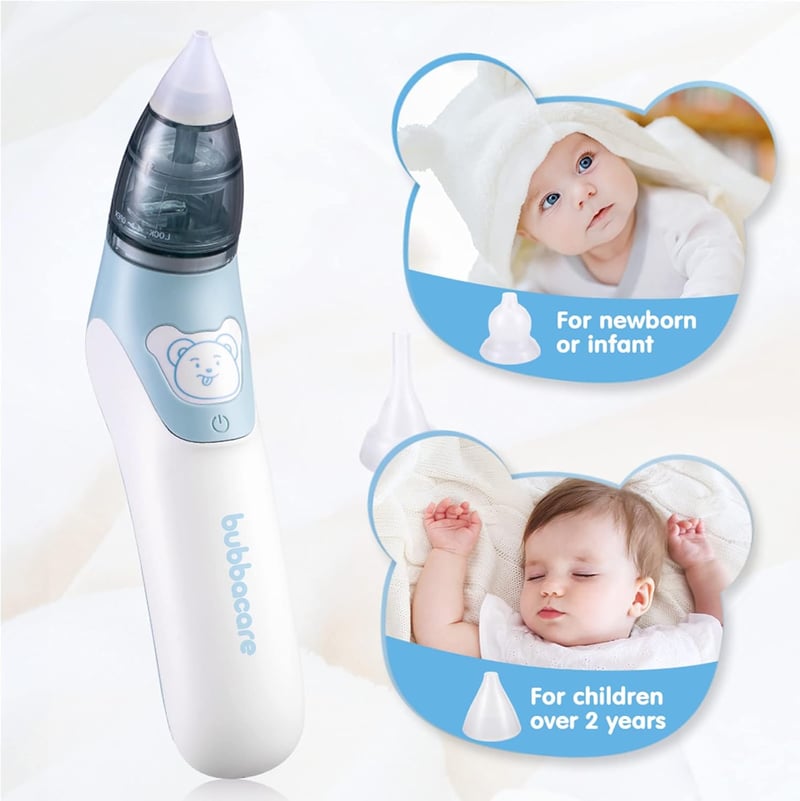 Bubbacare Elektromos Orrszívó 4 Fej Újrahasználható Tippel Csecsemőknek