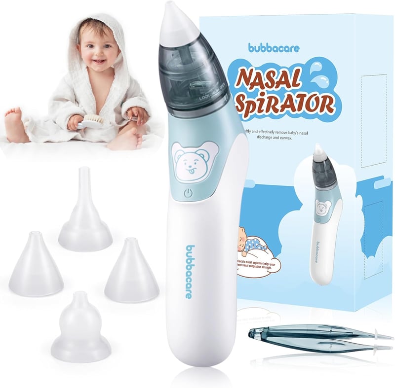 Bubbacare Elektromos Orrszívó 4 Fej Újrahasználható Tippel Csecsemőknek