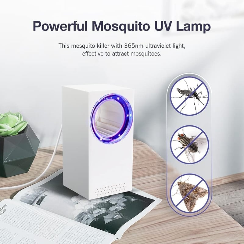 Bubbacare Elektromos Rovarcsapda - UV Fényű Szúnyogirtó Lámpa, Hordozható USB-s Rovarölő, Hangtalan Működés, Otthoni, Kültéri, Kempingezéshe