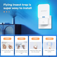 Bubbacare Elektromos Szúnyog és Gnatcsapda 2db Ragacsos Lapokkal Gyümölcslégy Csapda 7