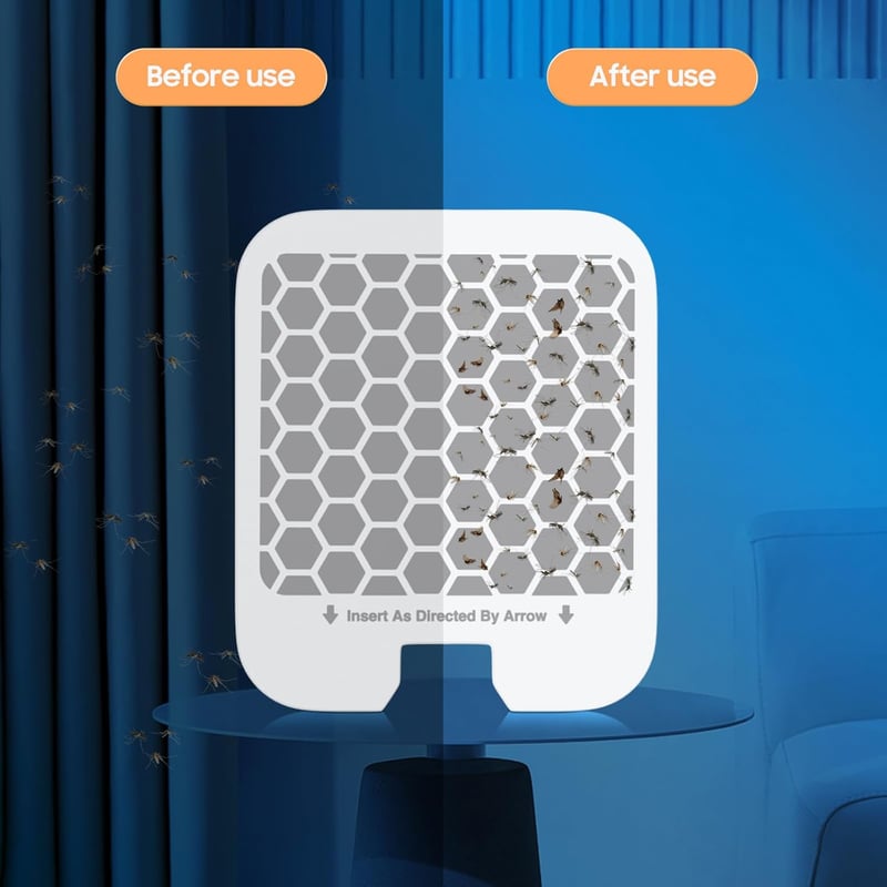 Bubbacare Elektromos Szúnyog és Gnatcsapda 2db Ragacsos Lapokkal Gyümölcslégy Csapda