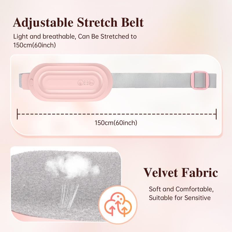 Bubbacare Menstruációs Fűtőöv 3 Hőfokozat és Vibráció Funkcióval Görcsoldásra