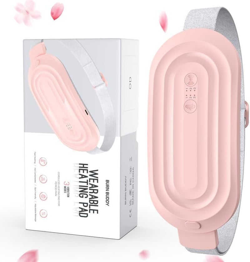 Bubbacare Menstruációs Fűtőöv 3 Hőfokozat és Vibráció Funkcióval Görcsoldásra