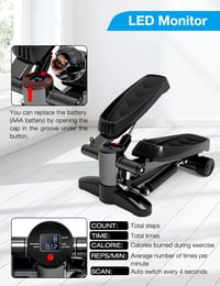 Bubbacare Mini Stepper 150 kg-ig LCD kijelzővel otthoni edzéshez 4