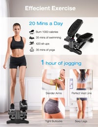 Bubbacare Mini Stepper 150 kg-ig LCD kijelzővel otthoni edzéshez 2