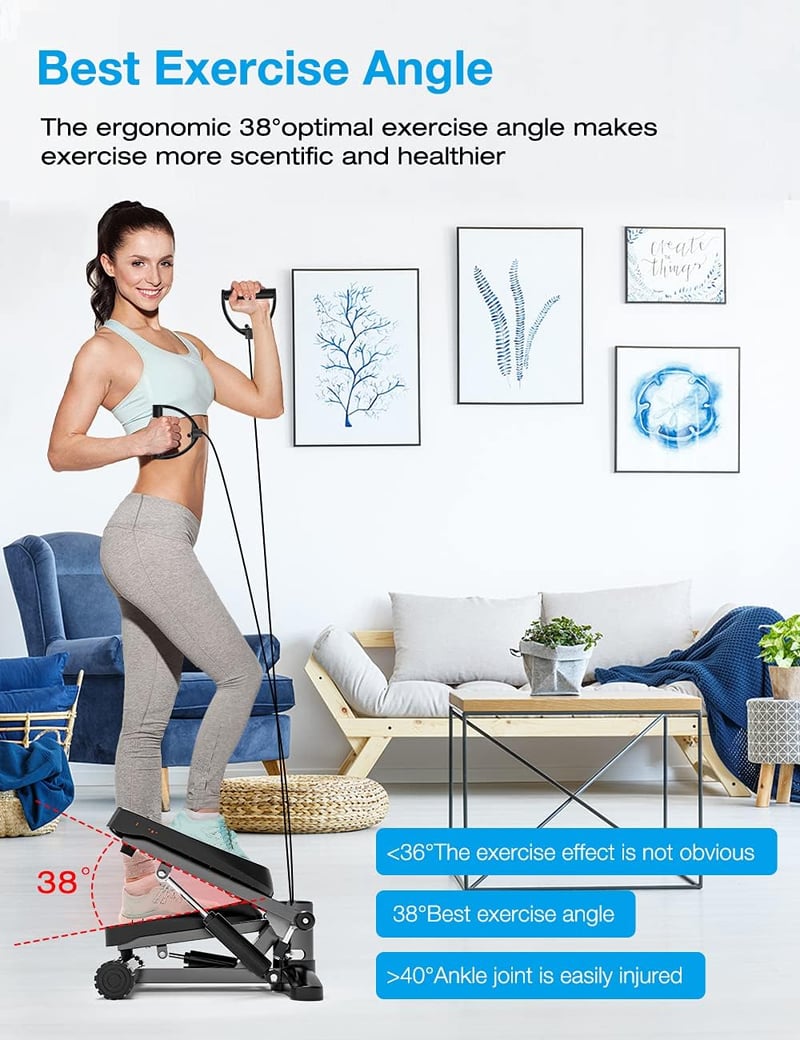 Bubbacare Mini Stepper 150 kg-ig LCD kijelzővel otthoni edzéshez
