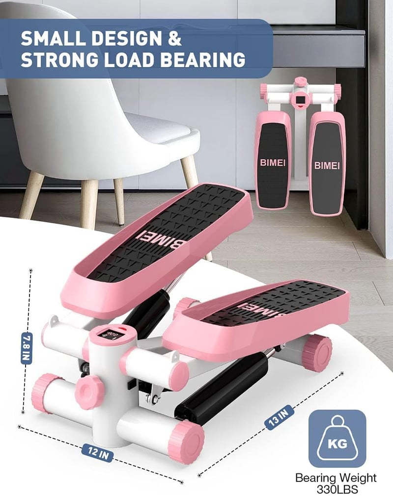Bubbacare Mini Stepper Otthoni Edzéshez Ellenállásos Szalagokkal és LCD Kijelzővel