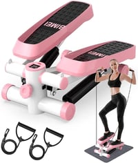 Bubbacare Mini Stepper Otthoni Edzéshez Ellenállásos Szalagokkal és LCD Kijelzővel 1